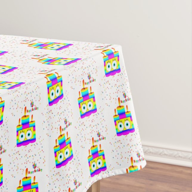 Joyeuse nappe d'anniversaire Bougies colorées (In Situ)