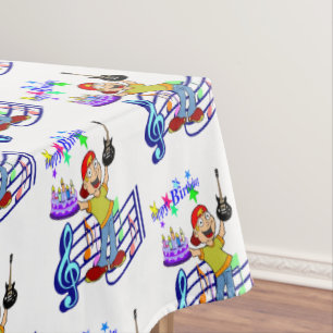 Joyeuse nappe d'anniversaire Guitare musicienne