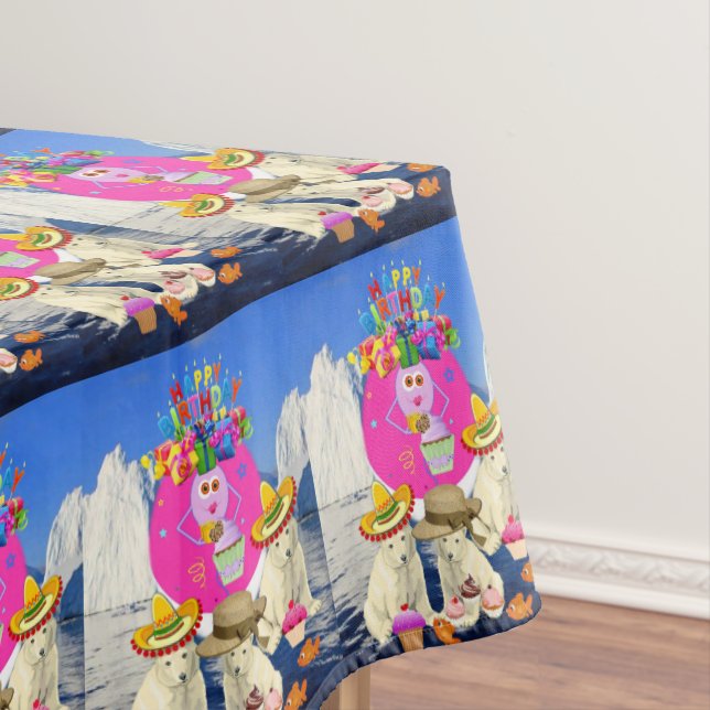Joyeuse nappe d'anniversaire Ours polaire (In Situ)