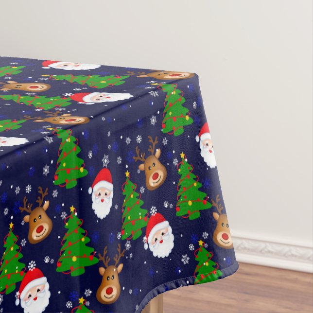 Joyeuse nappe de Noël, nappe de 52 po x 70 po (In Situ)