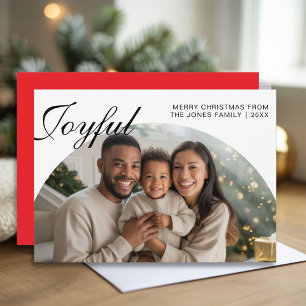 Joyeuse Noël Chaleureuse Carte de vacances en fami