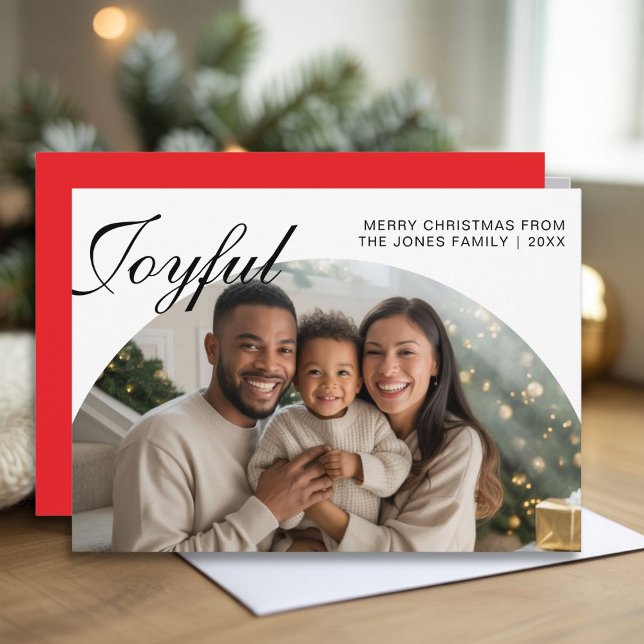 Joyeuse Noël Chaleureuse Carte de vacances en fami (Créateur téléchargé)