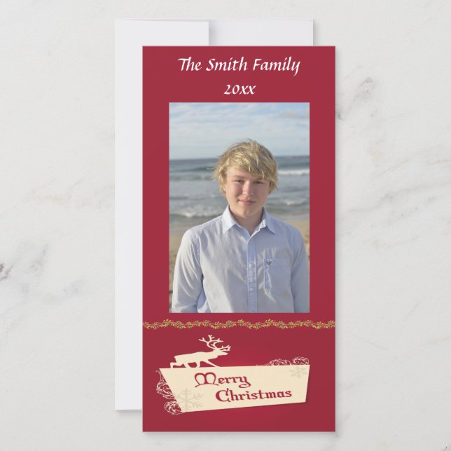Joyeuse orignal de Noël sur la carte de vacances r (Devant)