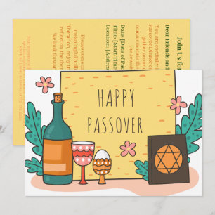 Joyeuse Pâque  Belle invitation de Seder Pesach