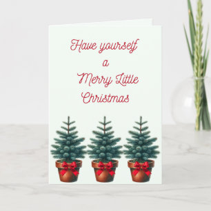 Joyeuse petite carte d'arbre de Noël