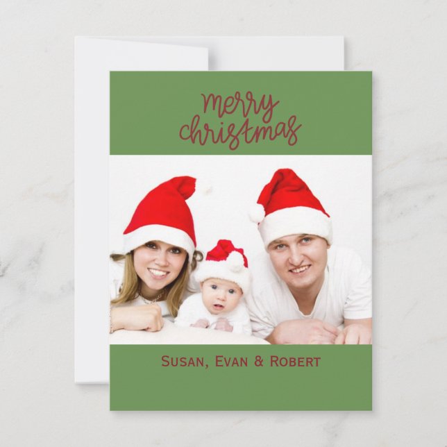 Joyeuse photo de famille de Noël avec des noms (Devant)