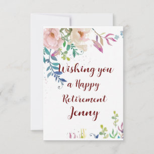 Joyeuse Retraite Félicitations Vœux Floraux
