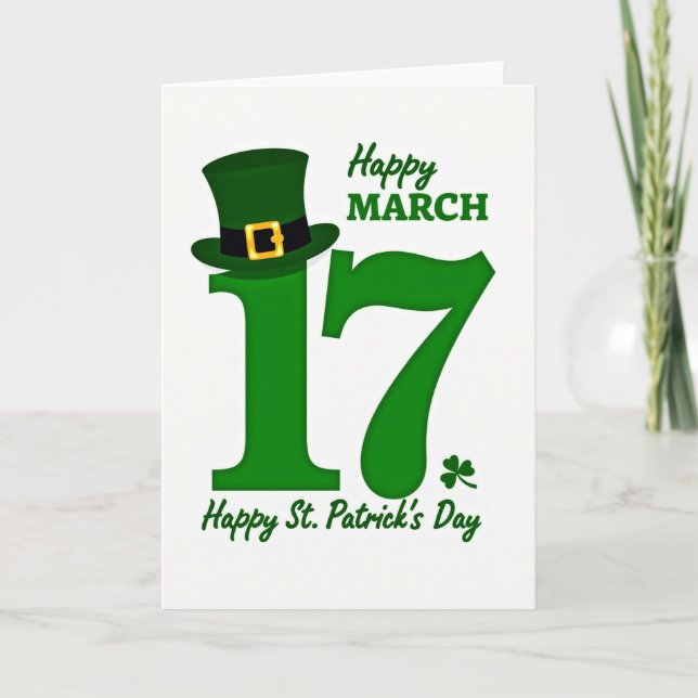 Joyeuse Saint-Patrick 17 Carte (Devant)