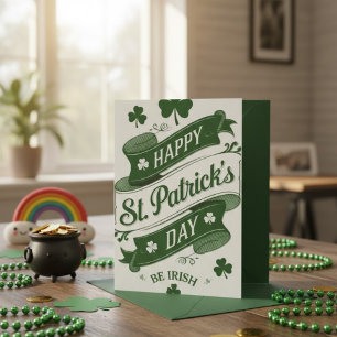 Joyeuse Saint-Patrick Carte de Vœux Irlandaise