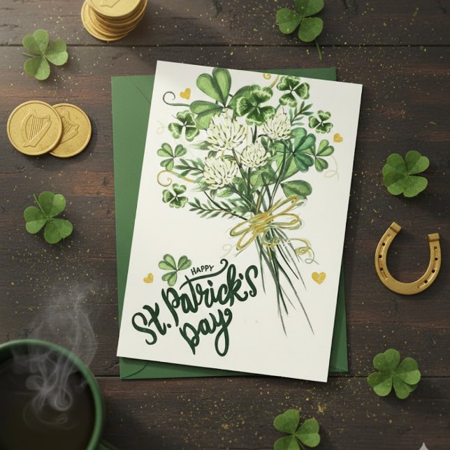 Joyeuse Saint-Patrick Carte de Vœux Irlandaise (Créateur téléchargé)