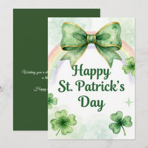 Joyeuse Saint-Patrick carte de vœux irlandaise