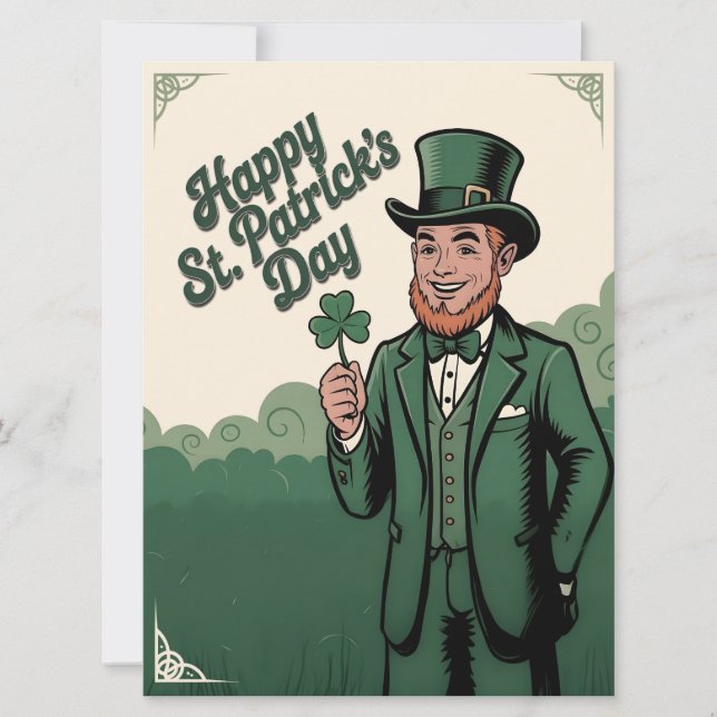 Joyeuse Saint-Patrick Leprechaun Vintage (Devant)