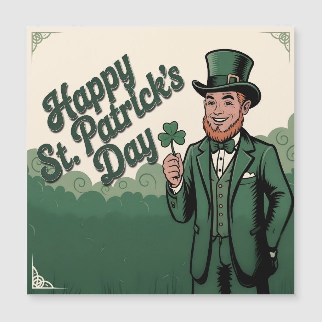 Joyeuse Saint-Patrick Leprechaun Vintage (Devant)