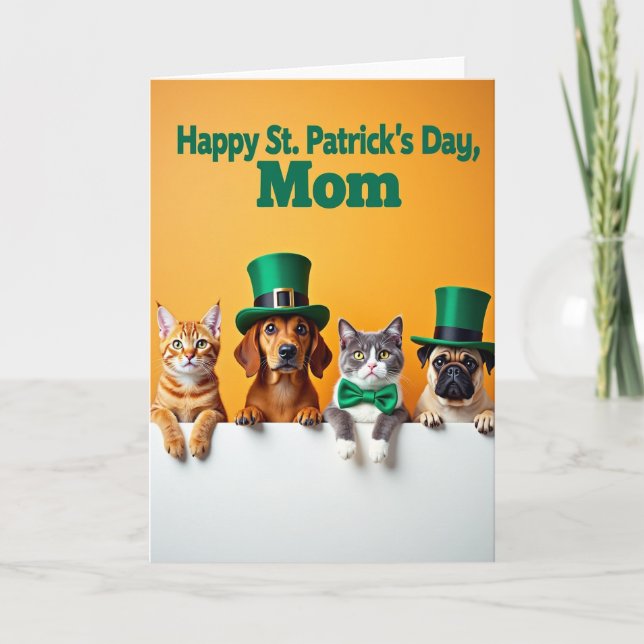Joyeuse Saint-Patrick Maman Carte de Voeux pour An (Devant)
