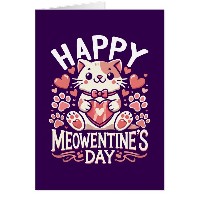 Joyeuse Saint-Sylvestre - Cute Cat Saint-Valentin (Devant)