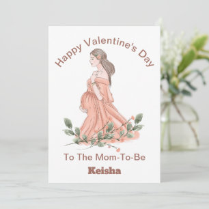 Joyeuse Saint-Valentin à la future maman carte