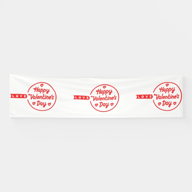 Joyeuse Saint-Valentin Amour 2.5x10 Bannière en vi (Horizontal)