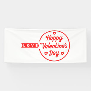 Joyeuse Saint-Valentin Amour Bannière vinyle 2,5x6