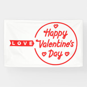 Joyeuse Saint-Valentin Amour Bannière vinyle 3x5