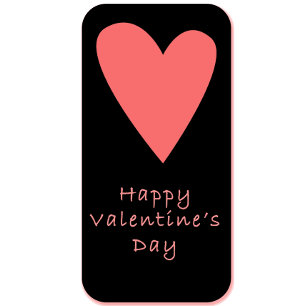 Joyeuse Saint-Valentin Autocollant Cœur Rose Amo
