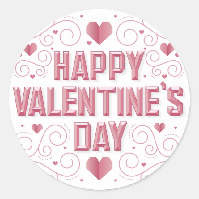 Joyeuse Saint-Valentin / Autocollants de cœur (Devant)