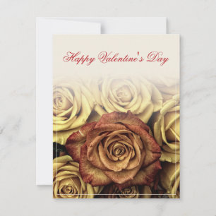 Joyeuse Saint-Valentin avec bouquet de roses jaune