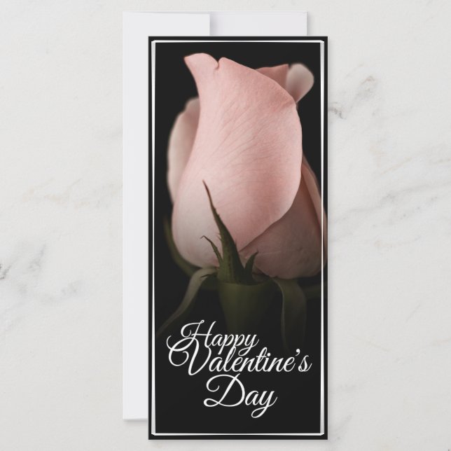 Joyeuse Saint-Valentin avec rose rose (Devant)