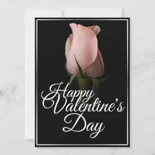 Joyeuse Saint-Valentin avec rose rose