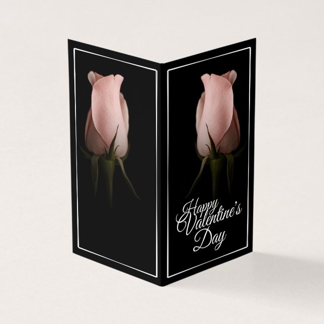 Joyeuse Saint-Valentin avec rose rose (Outside)
