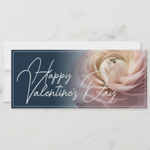 Joyeuse Saint-Valentin avec une grande rose rose