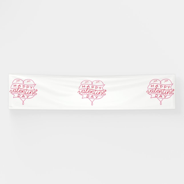 Joyeuse Saint-Valentin Bannière vinyle 2,5x12 (Horizontal)