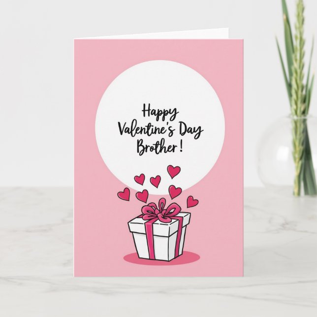 Joyeuse Saint-Valentin Carte Cadeau pour Frère (Devant)
