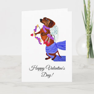 Joyeuse Saint-Valentin Carte de chien saucisson