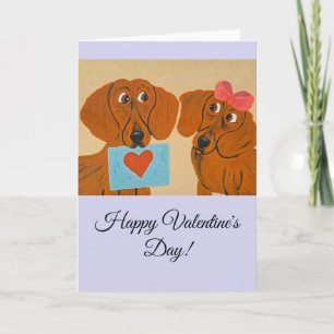 Joyeuse Saint-Valentin Carte de chien saucisson