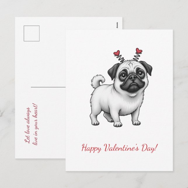 Joyeuse Saint-Valentin ! Carte de la Saint-Valenti (Devant / Derrière)