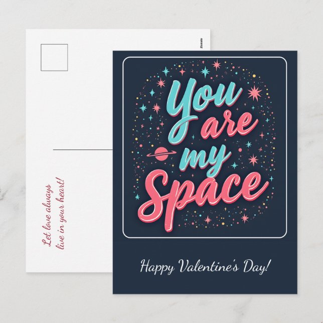 Joyeuse Saint-Valentin ! Carte de la Saint-Valenti (Devant / Derrière)