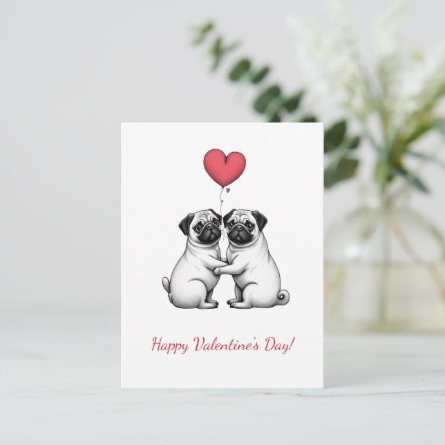 Joyeuse Saint-Valentin ! Carte de la Saint-Valenti (Debout devant)