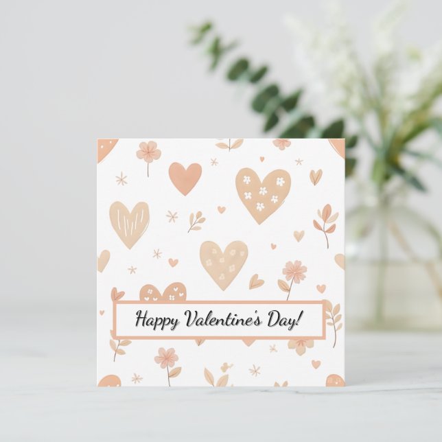 Joyeuse Saint-Valentin ! Carte de la Saint-Valenti (Debout devant)