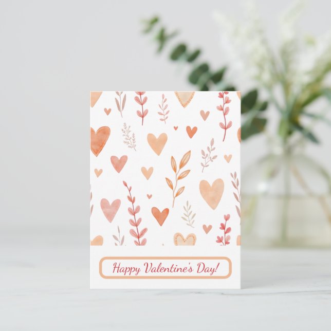 Joyeuse Saint-Valentin ! Carte de la Saint-Valenti (Debout devant)