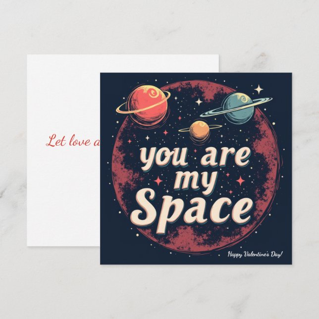 Joyeuse Saint-Valentin ! Carte de la Saint-Valenti (Devant / Derrière)