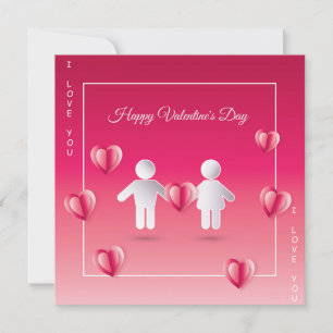 Joyeuse Saint-Valentin Carte de vœux Design Modern