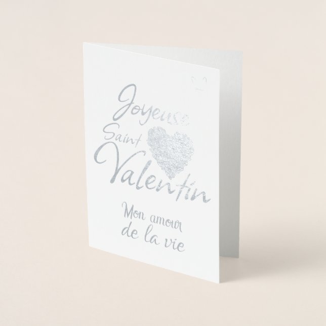 Joyeuse Saint-Valentin / Carte Foil (Devant)