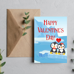 Joyeuse Saint-Valentin Couple de Manchots