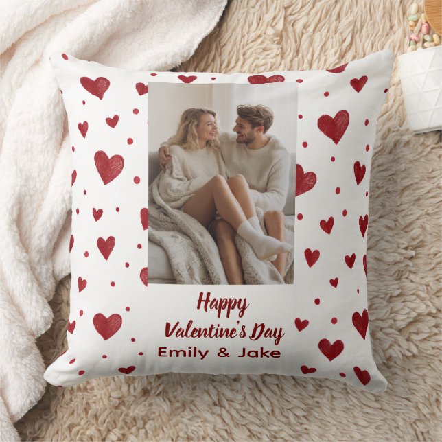 Joyeuse Saint-Valentin | Coussin personnalisé avec (Couverture)