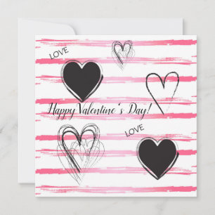 Joyeuse Saint-Valentin Élégante Carte de Vœux