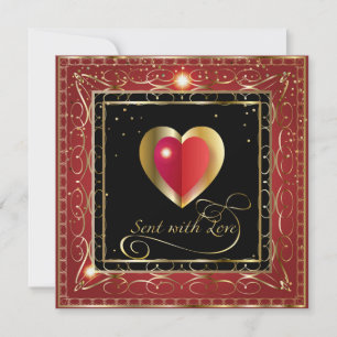 Joyeuse Saint-Valentin Élégante Carte de Vœux