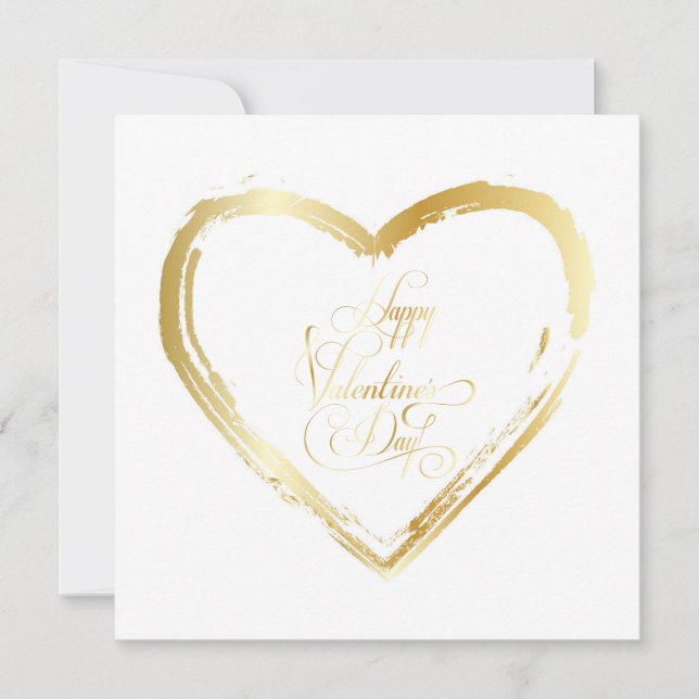 Joyeuse Saint-Valentin Élégante Carte de Vœux (Devant)