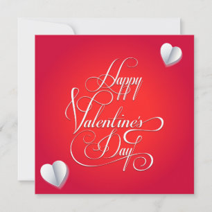 Joyeuse Saint-Valentin Élégante Carte de Vœux