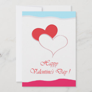 Joyeuse Saint-Valentin Élégante Carte de Vœux