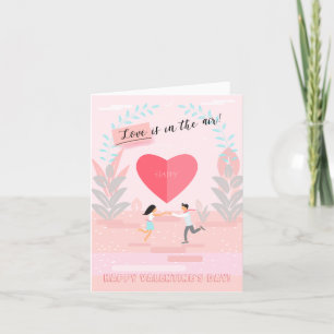 Joyeuse Saint-Valentin Élégante Carte de Vœux
